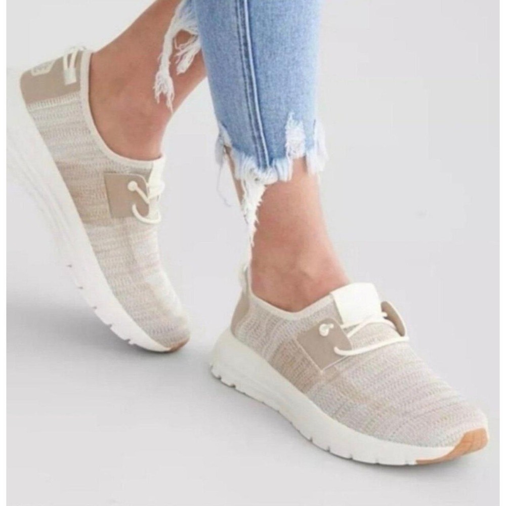 Hey Dude Sirocco Neutral Sneaker Tan Beige Womens 8